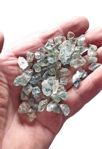 Aquamarine crystals pieces - aquamarine,