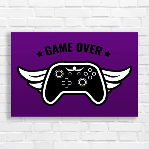 Game over retro gaming purple - retro,