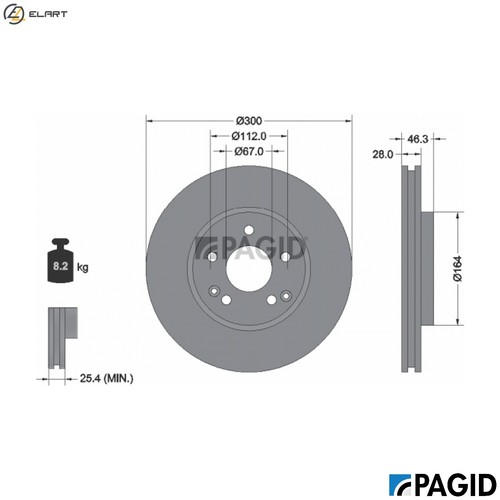 Brake disc 54060nhc for - 2x,