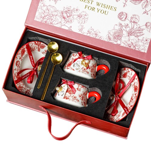 Ceramic tableware set red - set,,