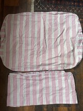 IKEA Ektorp Red Striped Footstool Cover