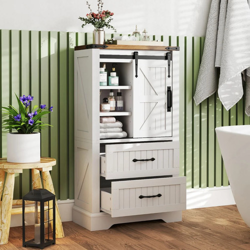 Farmhouse storage cabinet - farmhouse,