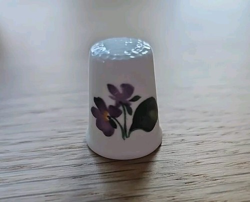 Porcelain thimble purple - porcelain,