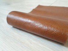 Dark Tan Old English 14" x 5.5" 100% Italian leather offcut Patch Repair Craft