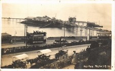 Weston super Mare. Old Pier # 72. Tram & Horse Buggies.