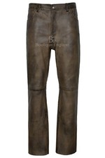 Men's Leather Pant Dirty Brown