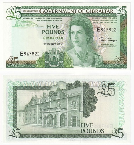 Gibraltar banknote - £5,