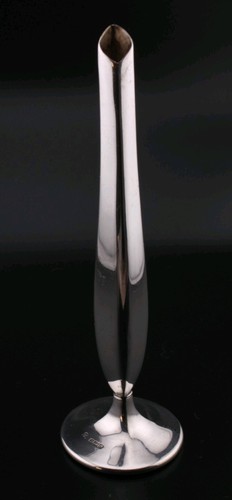 Sterling silver bud vase fully - bud,