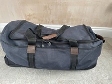 TULA LARGE WHEELED LUGGAGE DARK GREY CANVAS TRAVEL HOLDAL  SUITCASE HOLIDAY