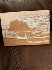 Cruz & Cristina Portugal Terracotta Hand Painted Plaque Tile Boat Scene