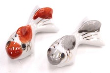 KYO KIYOMIZU YAKI Ware Japanese Koi Carp Chopstick Holders / Rests - O10