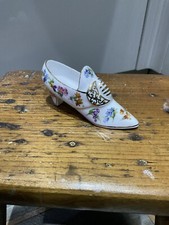 Vintage ornamental shoe princess royale Compton & woodhouse white floral porcela