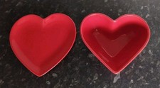 Heart Shaped Plate and Bowl -