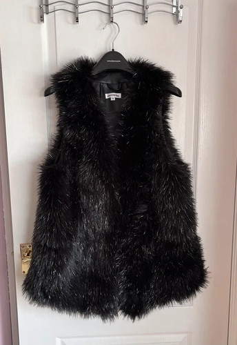 Ladies faux fur gilet - fur, size