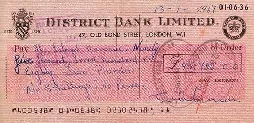 John lennon signed - -,