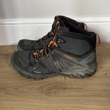 Merrell MQM flex Goretex Hiking Boots Uk10 Black Orange