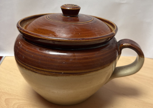 Vintage lidded stonewear