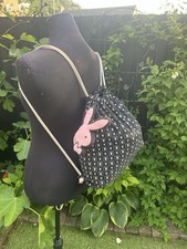 Playboy Drawstring Bag With Pink Bunny