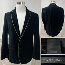 Zara Man Men's 46 Black Velvet