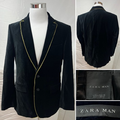 Zara man men black velvet - man, 46