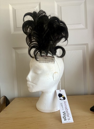 Black feathered hair headdress - black,