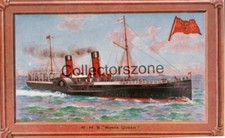Isle Of Man Steam Packet Co Paddle Steamer RMS Mona's Queen 1885-1920 postcard