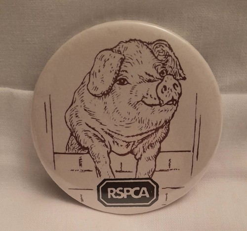 Rspca pin badge pig - badge, themed