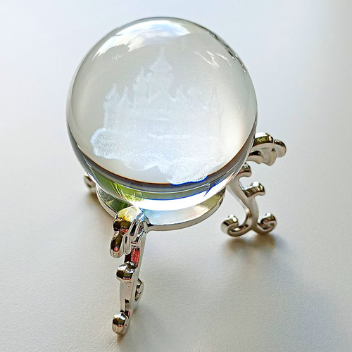 Clear glass orb - glass, on