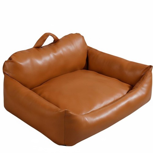 Faux leather dog sofa - faux,