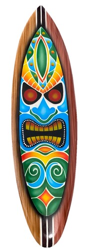 Airbrushed tiki man - 24”,