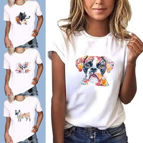 Dog pattern short sleeve - short,