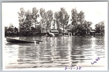 Vtg B&W Snapshot Man Diving