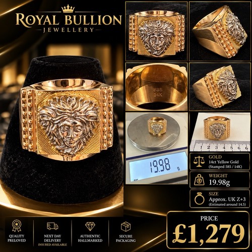 14ct gold lion - 14ct, head