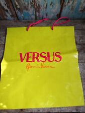 Gianni Versace Versus Yellow & Pink Logo Print Gift Bag Medium Size 17" x 16"