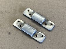 MGB MIDGET SPRITE HOOD FASTENING CATCH BRACKETS FOR WINDSCREEN TOP RAIL - SATIN