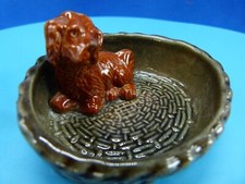 Vintage Wade Dog in a Basket