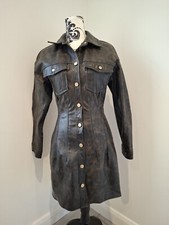 ZARA Faux Leather Dress Size