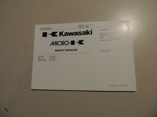 Parts catalogue kawasaki - parts,