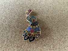 Vintage Cloisonne Bird Brooch
