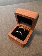 Palladium Moonstone Engagement Ring & Matching Wedding Ring Set