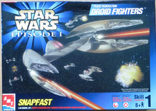 AMT ERTL Droid Fighters Trade Federation 1/48 Scale model kit Star Wars Prequels