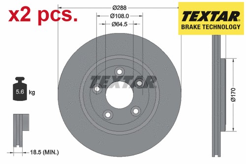 Pcs rear brake disc set - rear,