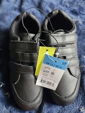 Matalan Micro Fresh Boys Black Triple Strap School Walking Shoes Brand New