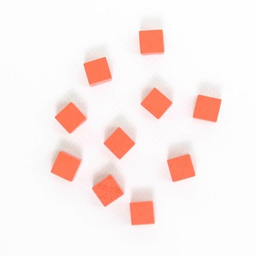 Wooden cubes 8mm dark - wooden,