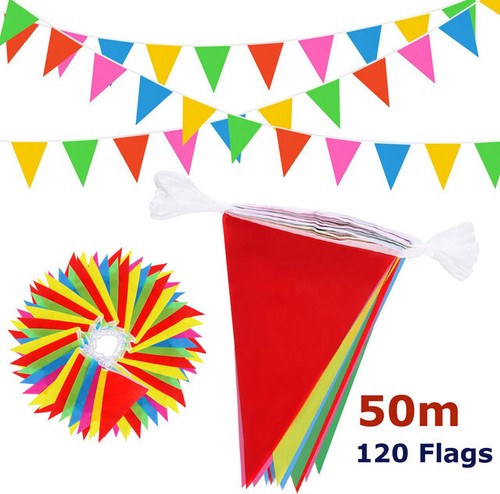 50m 120 triangle flags fabric - 50m,