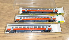 TRIX 'N' GAUGE LOT OF 3 SBB ORANGE/IVORY CFF FFS 1ST CLASS & 2ND CLASS COACHES