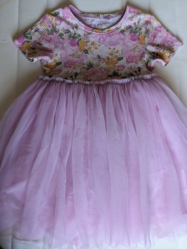 Girls pink floral - girls, dress