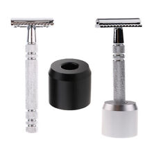 Men's Manual Shaving Double Edge Safety Razor, Stand Holder Base, Shave Set