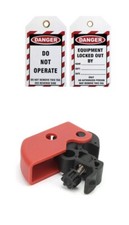 Universal Mcb Lock Kit - 1 X MCB Lock Off Safety Lockout. 1 X Lockout Tag Danger