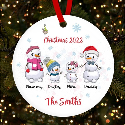 Snowman family round - snowman,